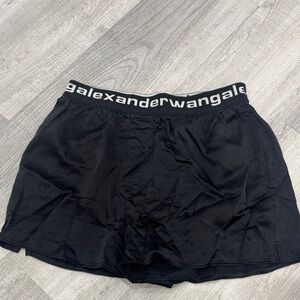 Alexander Wang Black Logo Waistband Shorts